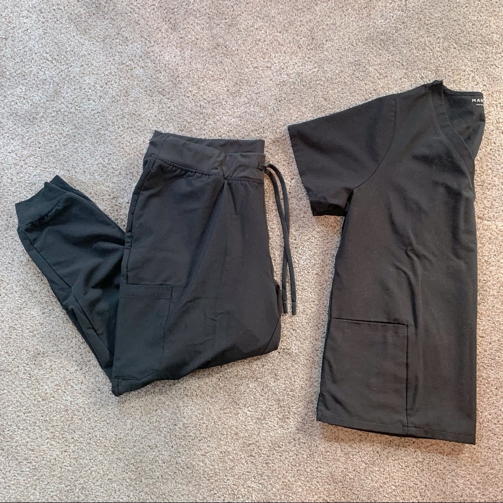 Mandala black scrub set size XL